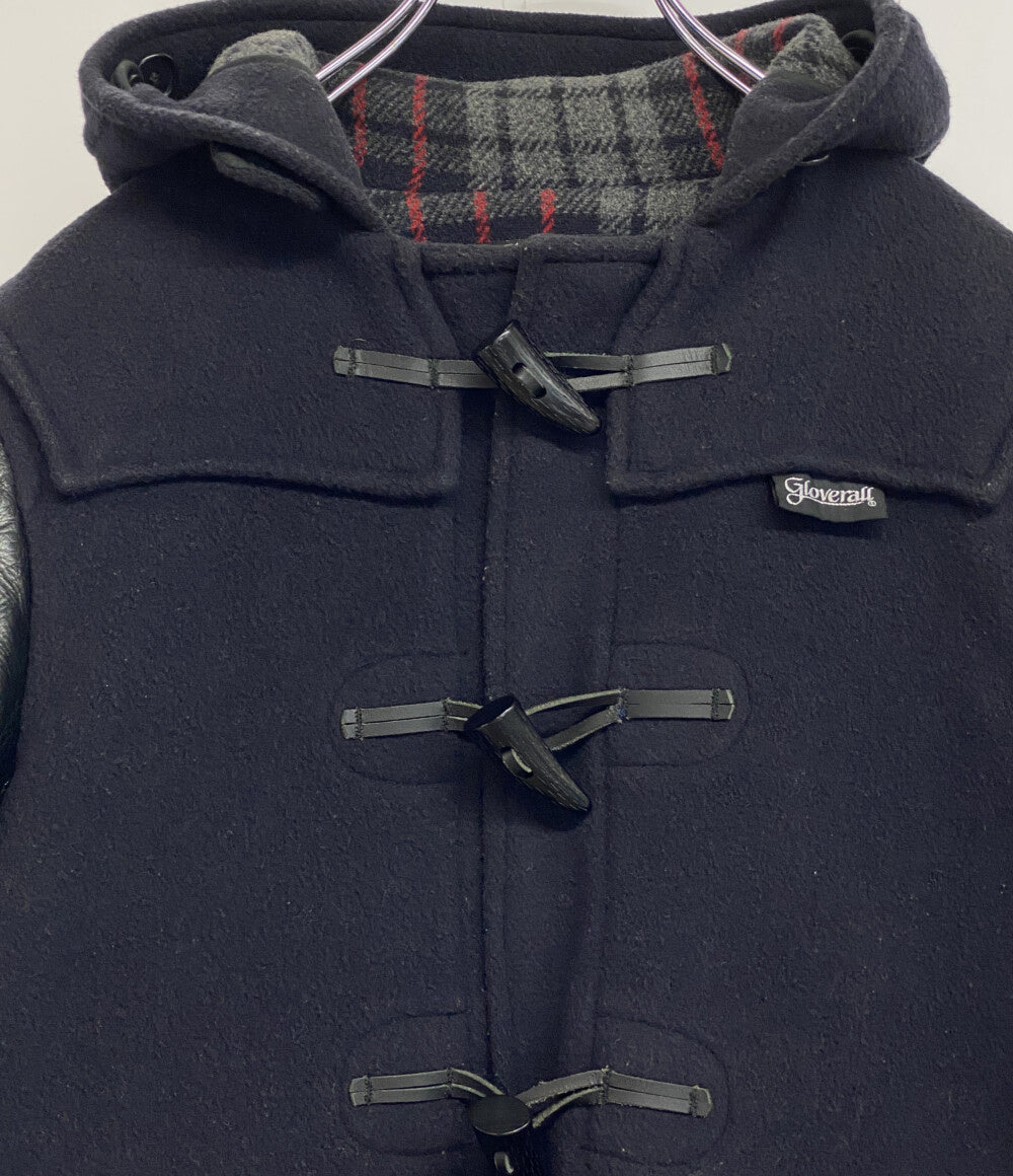 JUNYA WATANABE MAN ダッフルコート Gloverall レザースリーブ 切替 メルトン 08AW WB-C004 メンズ SIZE SS ジュンヤワタナベマン