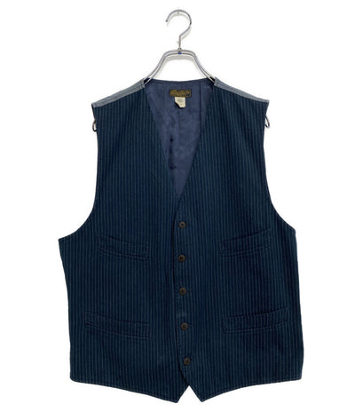 RRL RALPH LAUREN ベスト ピンストライプ ヘリンボーン メンズ SIZE L ダブルアールエル