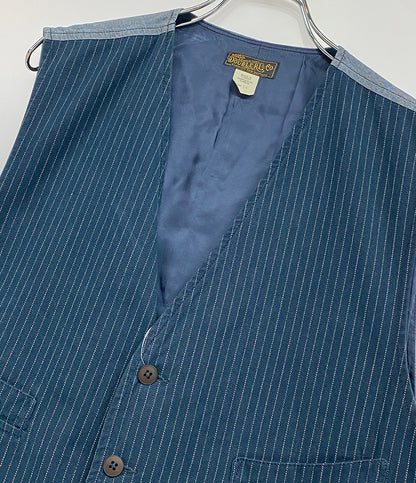 RRL RALPH LAUREN ベスト ピンストライプ ヘリンボーン メンズ SIZE L ダブルアールエル
