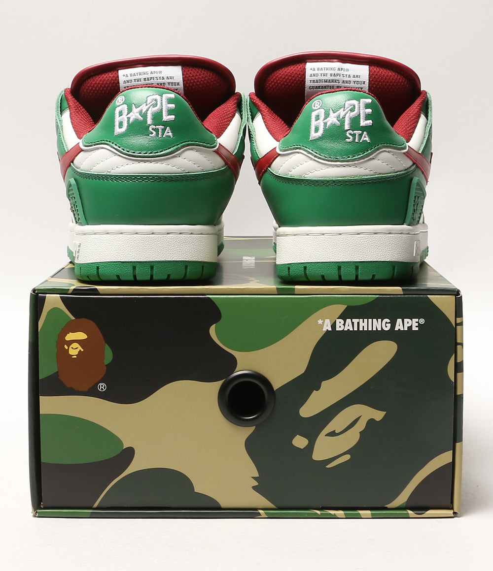 美品 A BATHING APE スニーカー BAPE SK8 STA BOLD #1 GREEN メンズ SIZE 27cm アベイシングエイプ