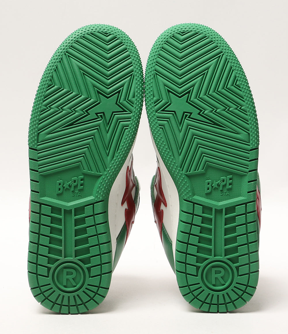 美品 A BATHING APE スニーカー BAPE SK8 STA BOLD #1 GREEN メンズ SIZE 27cm アベイシングエイプ