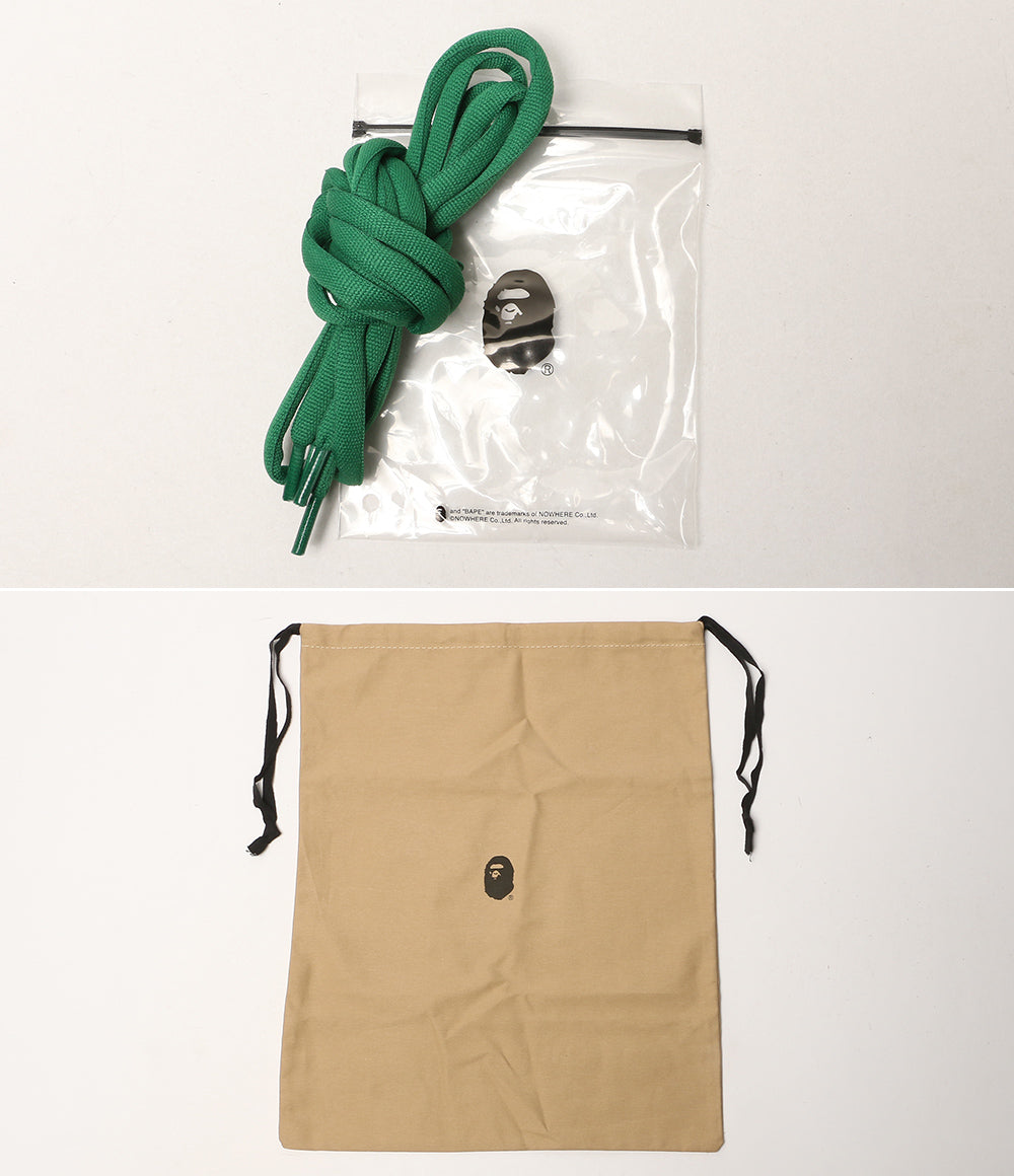 美品 A BATHING APE スニーカー BAPE SK8 STA BOLD #1 GREEN メンズ SIZE 27cm アベイシングエイプ