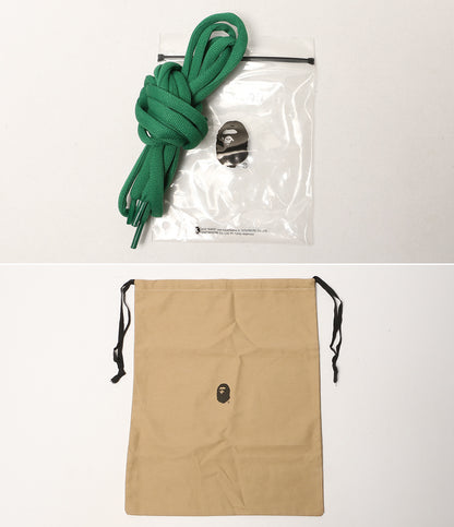 美品 A BATHING APE スニーカー BAPE SK8 STA BOLD #1 GREEN メンズ SIZE 27cm アベイシングエイプ