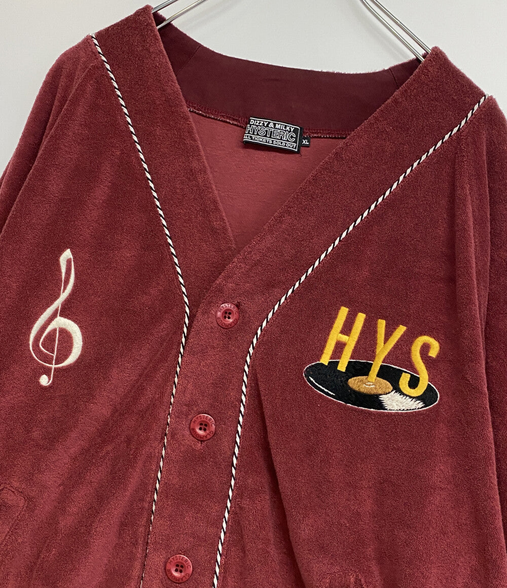 HYSTERIC GLAMOUR BREAK IT UP 刺繍 カーディガン 25SS メンズ SIZE XL ヒステリックグラマー