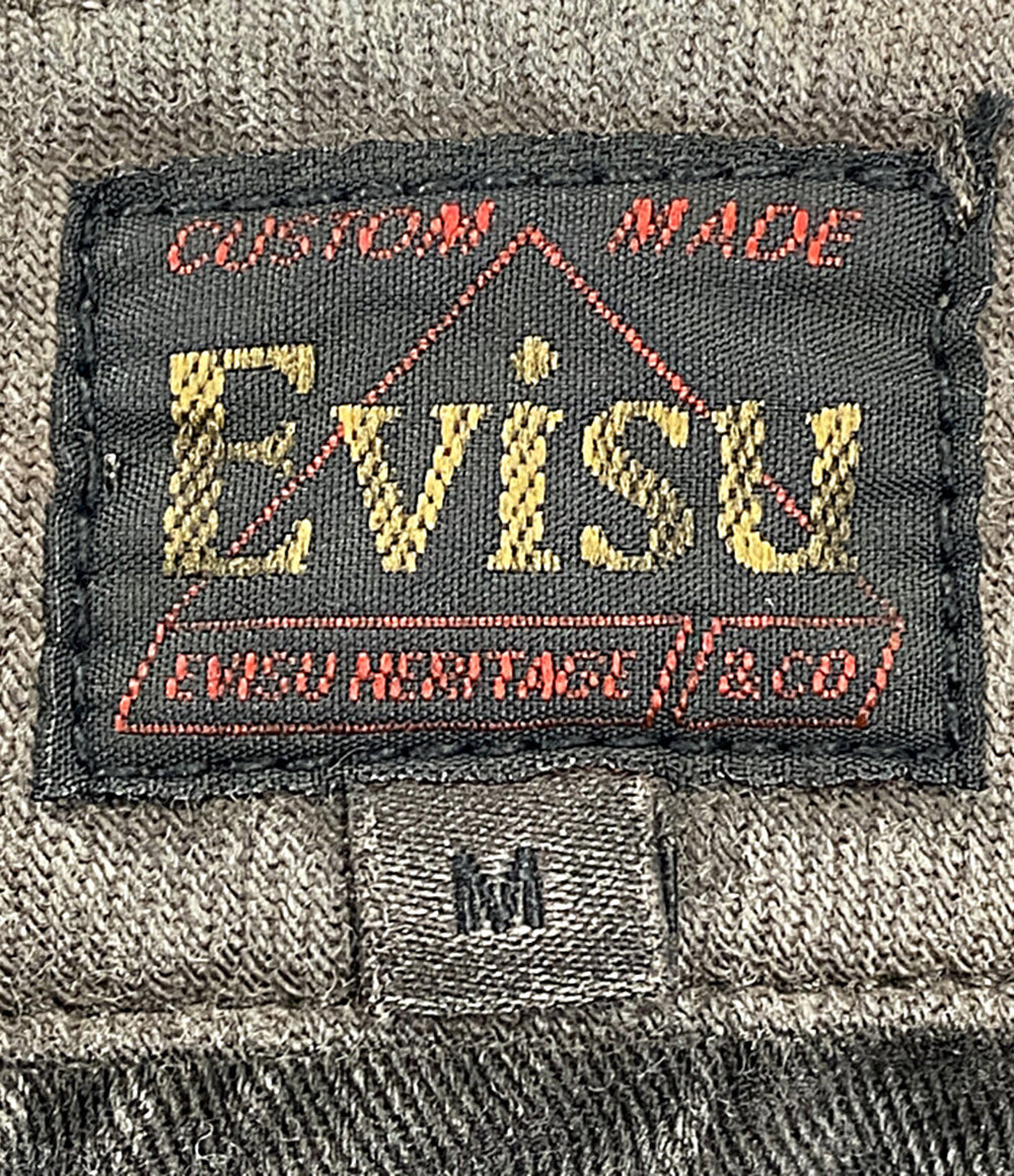 EVISU デニムパンツ ウォッシュ大黒刺繍ワイドレッグカーゴジーンズ メンズ SIZE M エヴィス