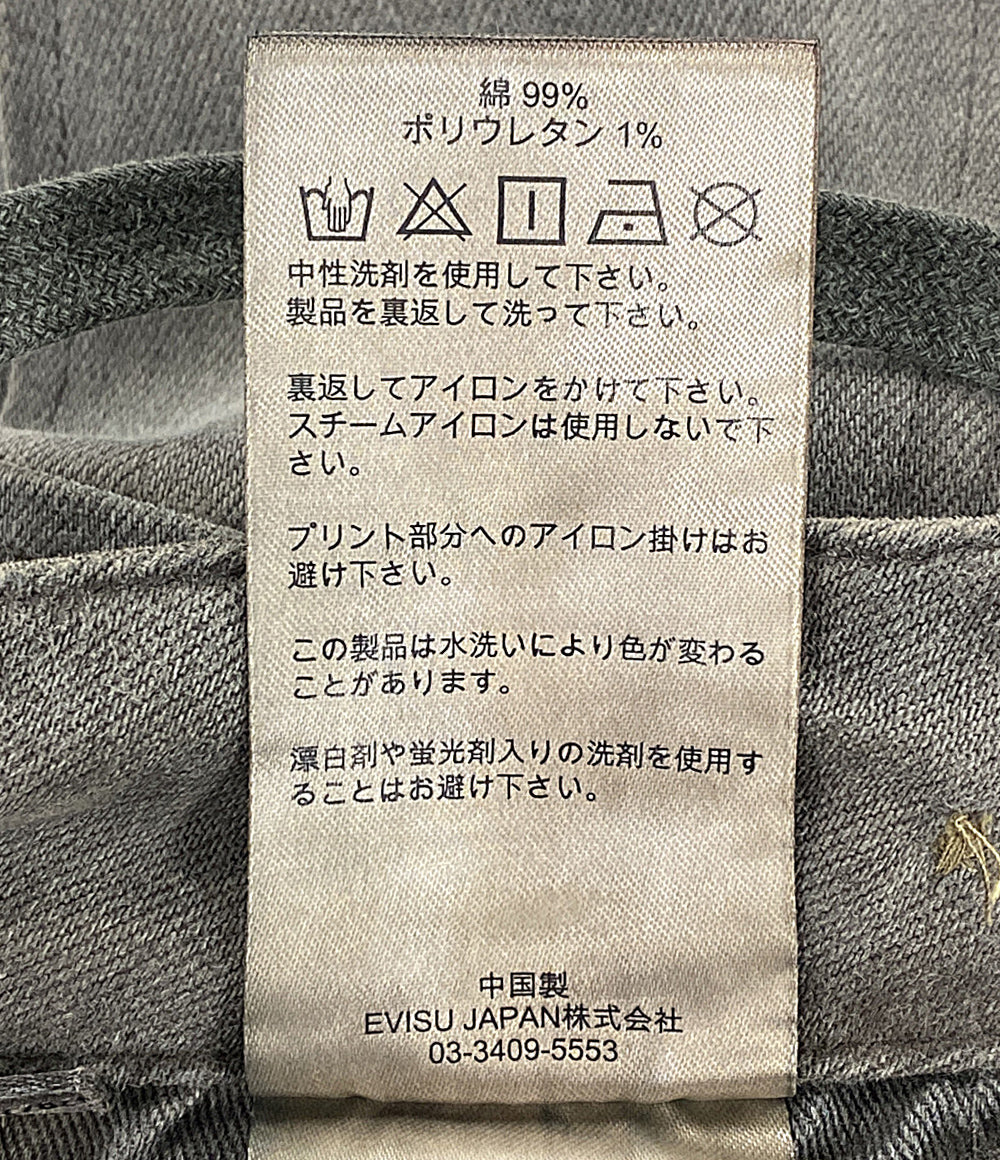 EVISU デニムパンツ ウォッシュ大黒刺繍ワイドレッグカーゴジーンズ メンズ SIZE M エヴィス
