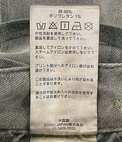 EVISU デニムパンツ ウォッシュ大黒刺繍ワイドレッグカーゴジーンズ メンズ SIZE M エヴィス