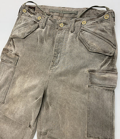 EVISU デニムパンツ ウォッシュ大黒刺繍ワイドレッグカーゴジーンズ メンズ SIZE M エヴィス