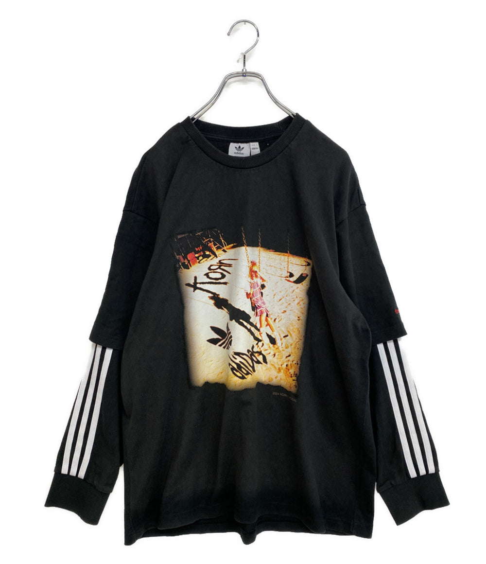 adidas×Korn コーン 長袖Ｔシャツ Long Sleeve T-shirt JG1338 メンズ SIZE ASIA D アディダス