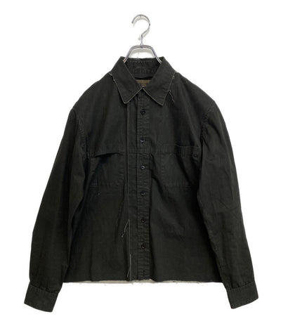 Y's for men アーカイブ 長袖シャツ カットワークデザインミリタリーシャツ 00S メンズ SIZE 3 ワイズ フォー メン