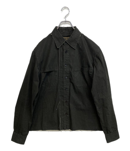Y's for men アーカイブ 長袖シャツ カットワークデザインミリタリーシャツ 00S メンズ SIZE 3 ワイズ フォー メン