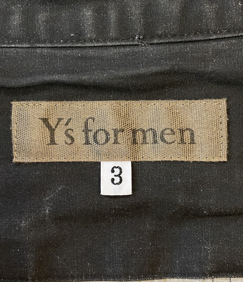 Y's for men アーカイブ 長袖シャツ カットワークデザインミリタリーシャツ 00S メンズ SIZE 3 ワイズ フォー メン