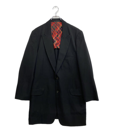Y's for men アーカイブ 裏地チェックシワギャバロングジャケット 00S MZ-J03-100 メンズ SIZE 5 ワイズ フォー メン