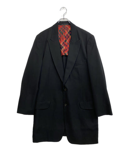 Y's for men アーカイブ 裏地チェックシワギャバロングジャケット 00S MZ-J03-100 メンズ SIZE 5 ワイズ フォー メン