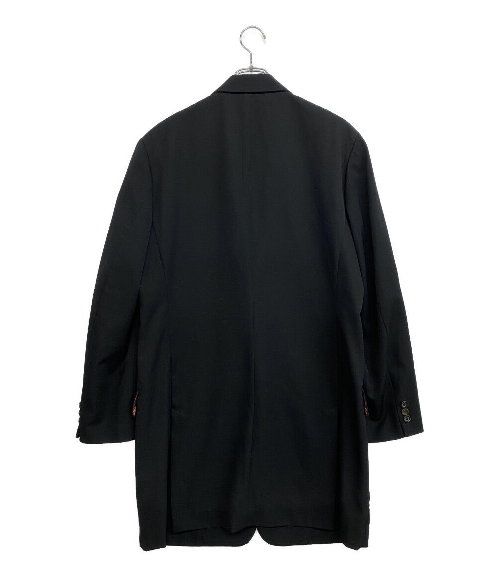 Y's for men アーカイブ 裏地チェックシワギャバロングジャケット 00S MZ-J03-100 メンズ SIZE 5 ワイズ フォー メン