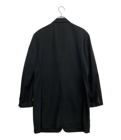 Y's for men アーカイブ 裏地チェックシワギャバロングジャケット 00S MZ-J03-100 メンズ SIZE 5 ワイズ フォー メン