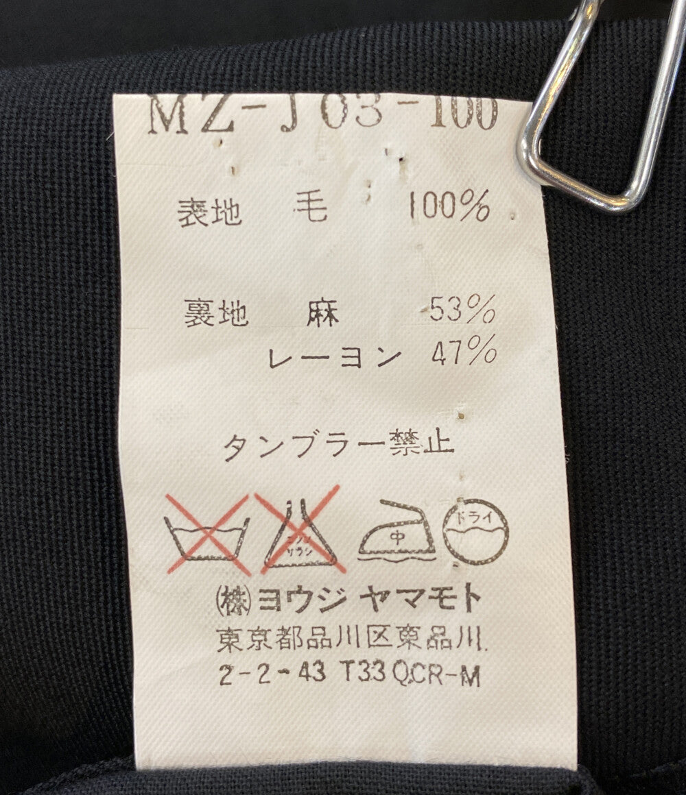 Y's for men アーカイブ 裏地チェックシワギャバロングジャケット 00S MZ-J03-100 メンズ SIZE 5 ワイズ フォー メン