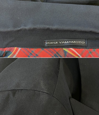 Y's for men アーカイブ 裏地チェックシワギャバロングジャケット 00S MZ-J03-100 メンズ SIZE 5 ワイズ フォー メン