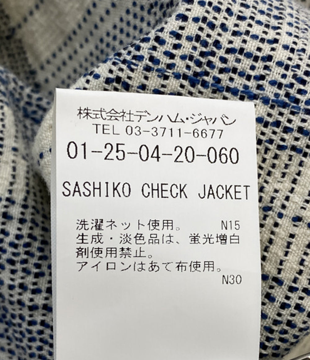 美品 DENHAM ジャケット チェック SASHIKO CHECK JACKET メンズ SIZE S-M デンハム