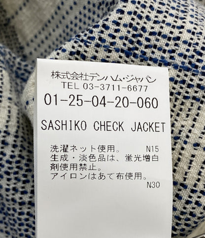 美品 DENHAM ジャケット チェック SASHIKO CHECK JACKET メンズ SIZE S-M デンハム