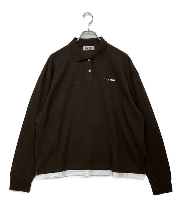 MIUMIU 長袖ポロシャツ レディース SIZE M ミュウミュウ