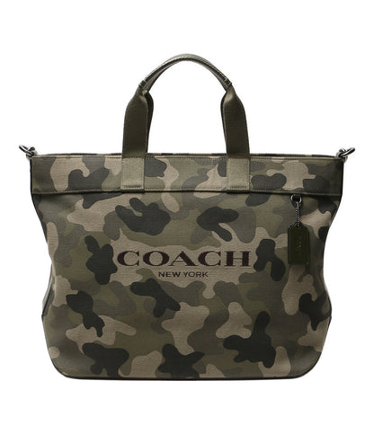 美品 COACH トートバッグ カモ柄 ショルダー付き CY805 メンズ コーチ