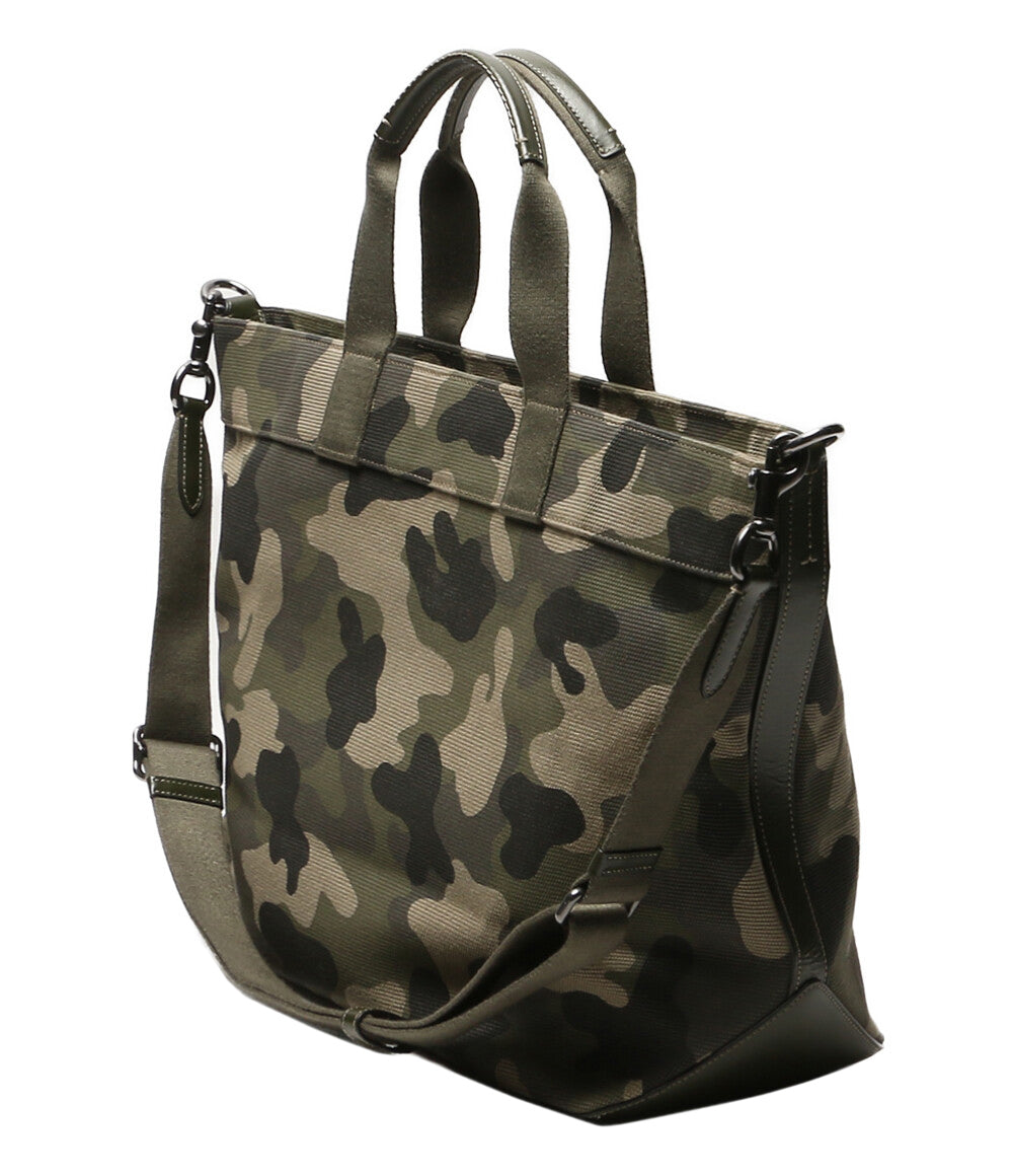 美品 COACH トートバッグ カモ柄 ショルダー付き CY805 メンズ コーチ
