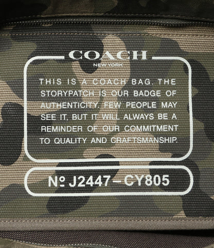 美品 COACH トートバッグ カモ柄 ショルダー付き CY805 メンズ コーチ