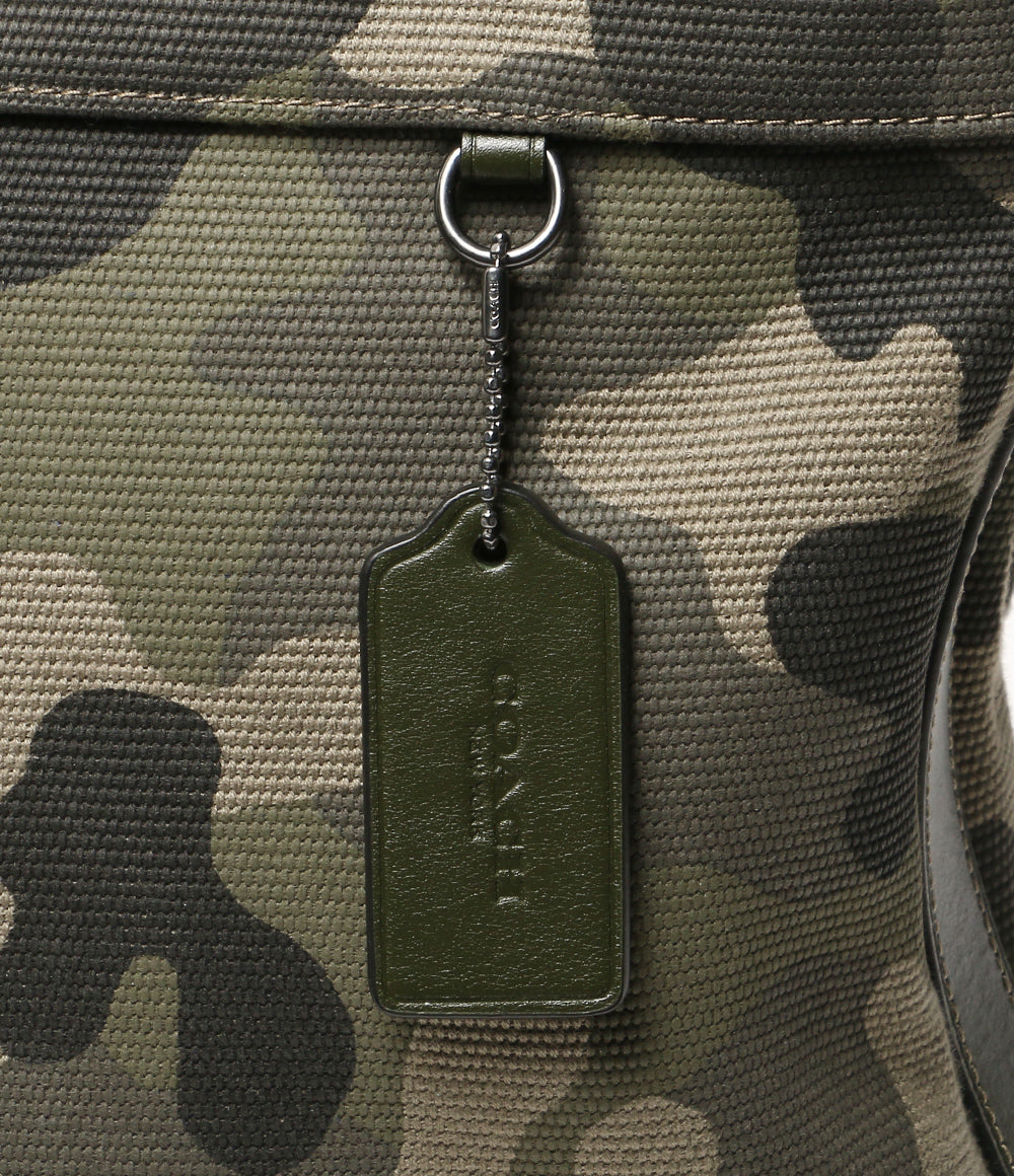 美品 COACH トートバッグ カモ柄 ショルダー付き CY805 メンズ コーチ