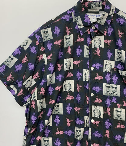 COMME des GARCONS SHIRT 半袖シャツ 総柄 Andy Warhol 24SS メンズ SIZE S コムデギャルソンシャツ