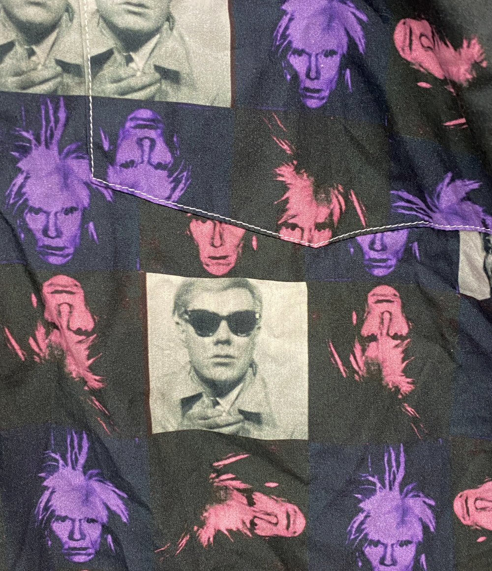 COMME des GARCONS SHIRT 半袖シャツ 総柄 Andy Warhol 24SS メンズ SIZE S コムデギャルソンシャツ