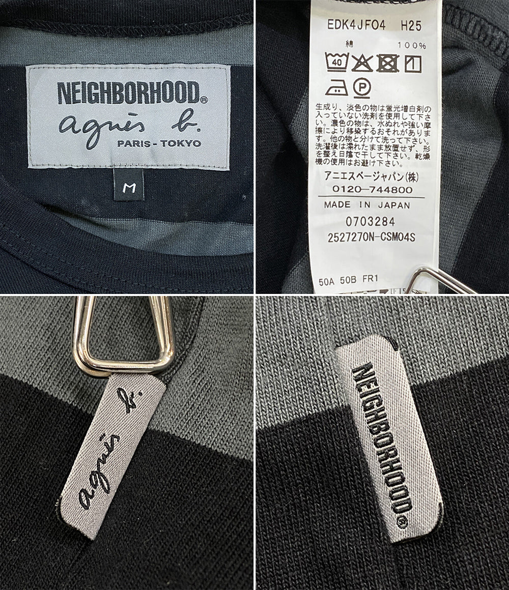 Agnes b×NEIGHBORHOOD ネイバーフッド 半袖Ｔシャツ BODER CREWNECK 25AW メンズ SIZE M アニエスベー