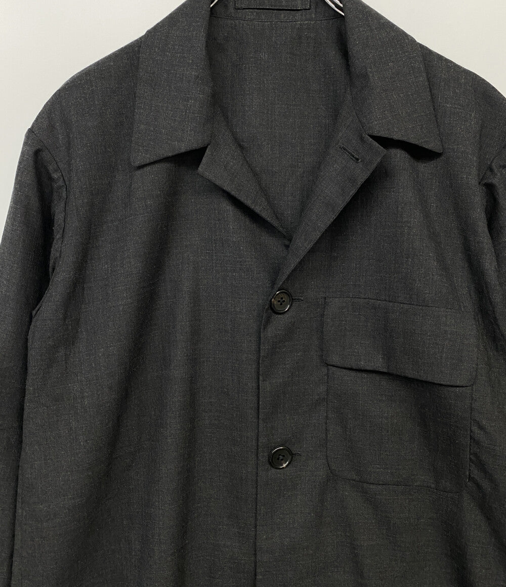 Margaret Howell × FOX BROTHERS フォックスブラザーズ シャツジャケット グレー メンズ SIZE M マーガレットハウエル