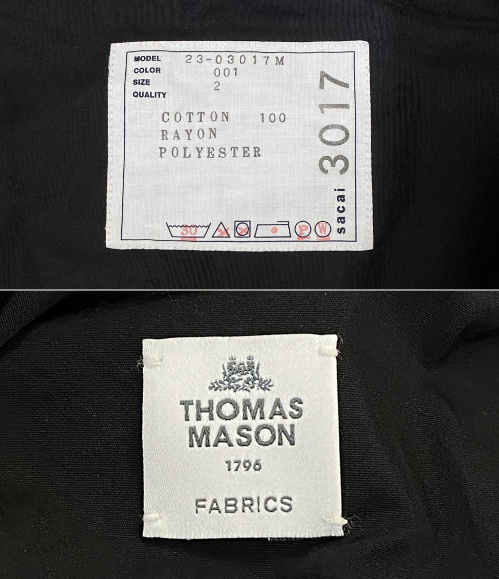 sacai × THOMAS MASON トーマスメイソン 長袖シャツ Cotton Poplin L S Shirt 23SS メンズ SIZE 2 サカイ
