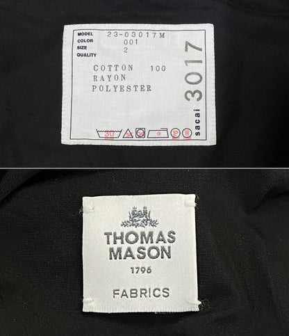 sacai × THOMAS MASON トーマスメイソン 長袖シャツ Cotton Poplin L S Shirt 23SS メンズ SIZE 2 サカイ