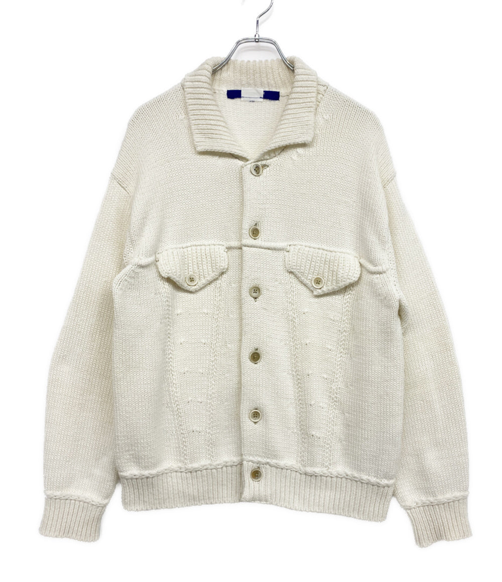 JUNYA WATANABE MAN 24SS ボタンニット ホワイト WM-N007 メンズ SIZE M ジュンヤワタナベマン