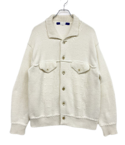 JUNYA WATANABE MAN 24SS ボタンニット ホワイト WM-N007 メンズ SIZE M ジュンヤワタナベマン