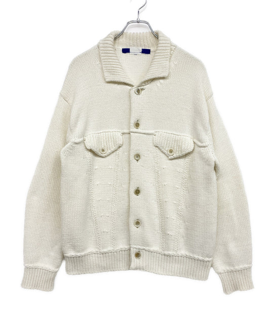 JUNYA WATANABE MAN 24SS ボタンニット ホワイト WM-N007 メンズ SIZE M ジュンヤワタナベマン