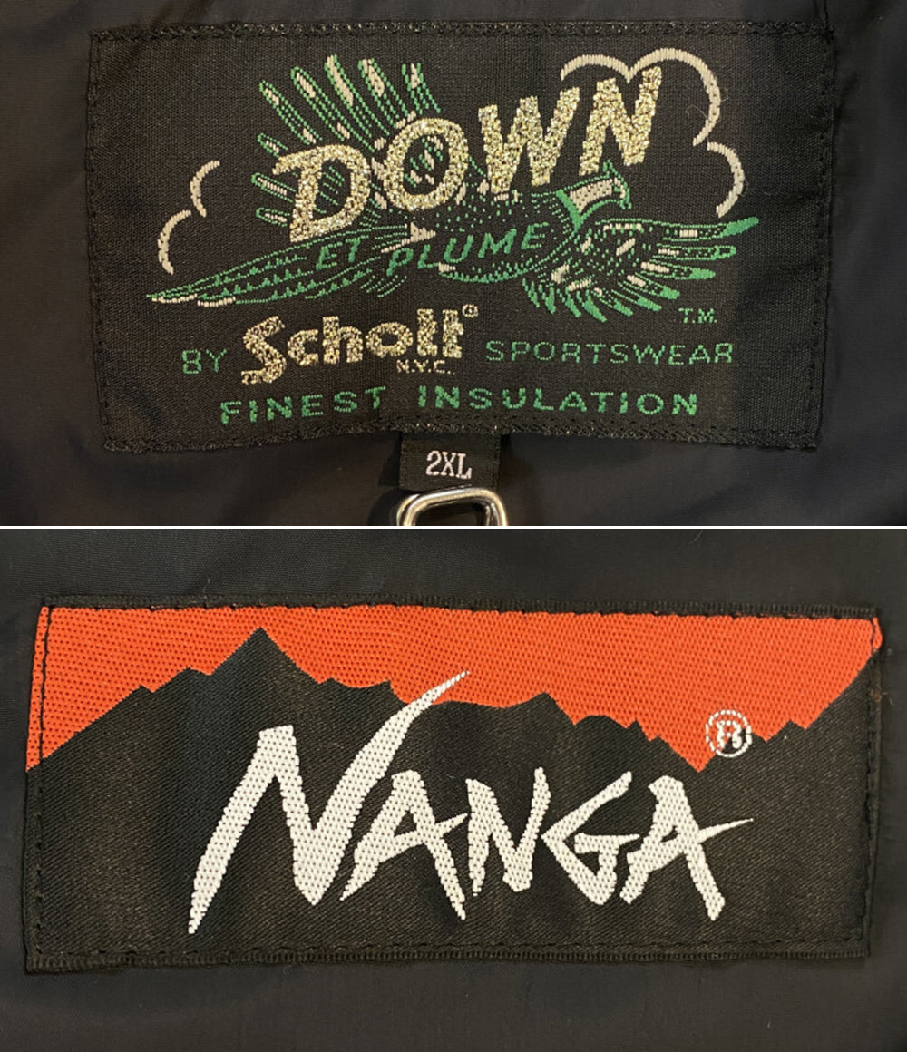 SCHOTT×NANGA ナンガ ダウンジャケット メンズ SIZE 2XL ショット