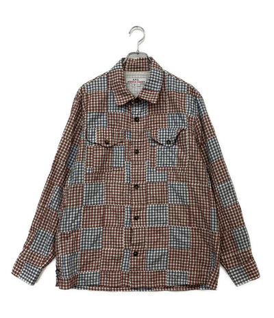 A.P.C 長袖シャツ パッチワークオバーシャツ 22aw メンズ SIZE M アーペーセー