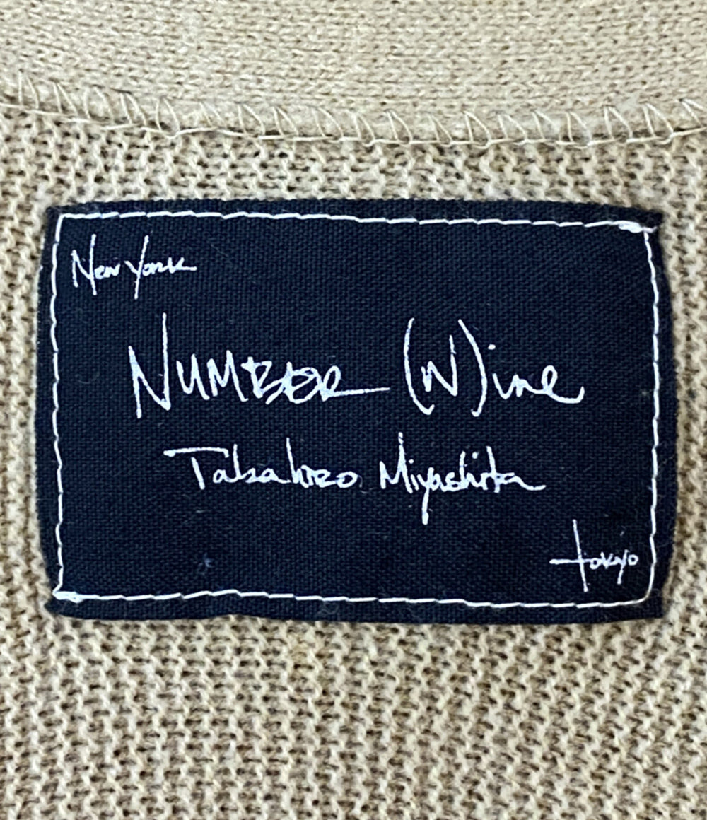 NUMBER (N)INE アーカイブ ハート涙 コットンアクリルカーディガン メンズ SIZE 4 ナンバーナイン
