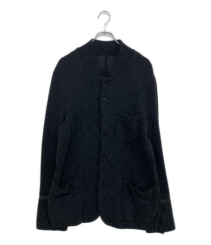 NUMBER (N)INE レザーパイピングニットジャケット NOIR期 archive 06AW F06-NK016 メンズ SIZE 3 ナンバーナイン