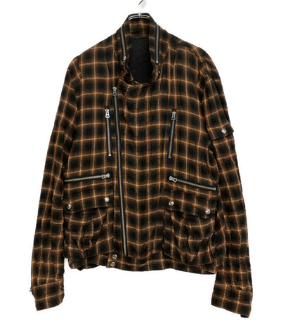 UNDERCOVER アーカイブ PURPLE期 チェックライダースシャツジャケット 07SS メンズ SIZE 3 アンダーカバー