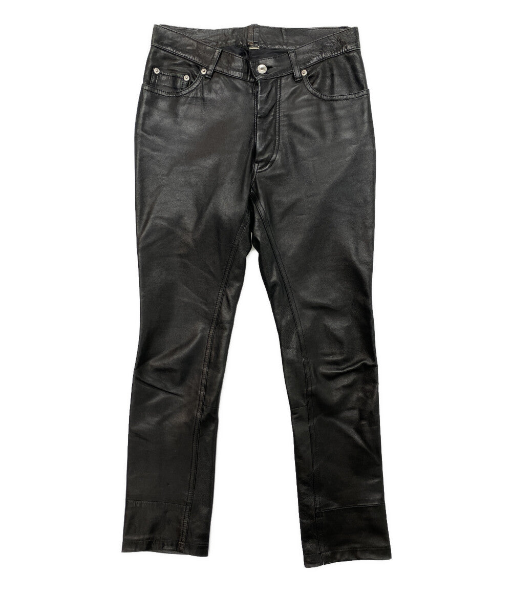 HELMUT LANG レザー5Pパンツ ブラック 1998 メンズ SIZE 29 ヘルムートラング