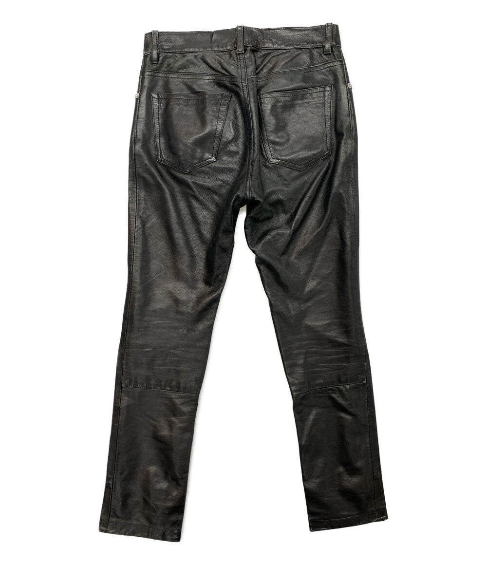 HELMUT LANG レザー5Pパンツ ブラック 1998 メンズ SIZE 29 ヘルムート