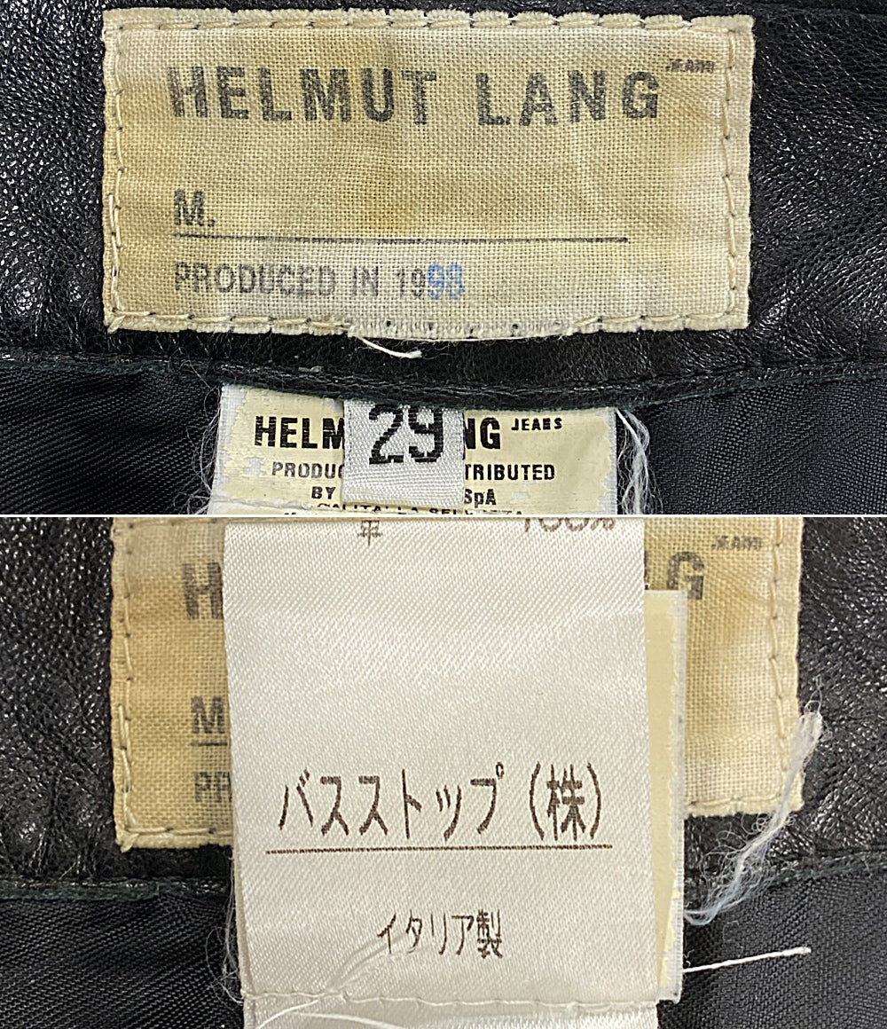 HELMUT LANG レザー5Pパンツ ブラック 1998 メンズ SIZE 29 ヘルムートラング