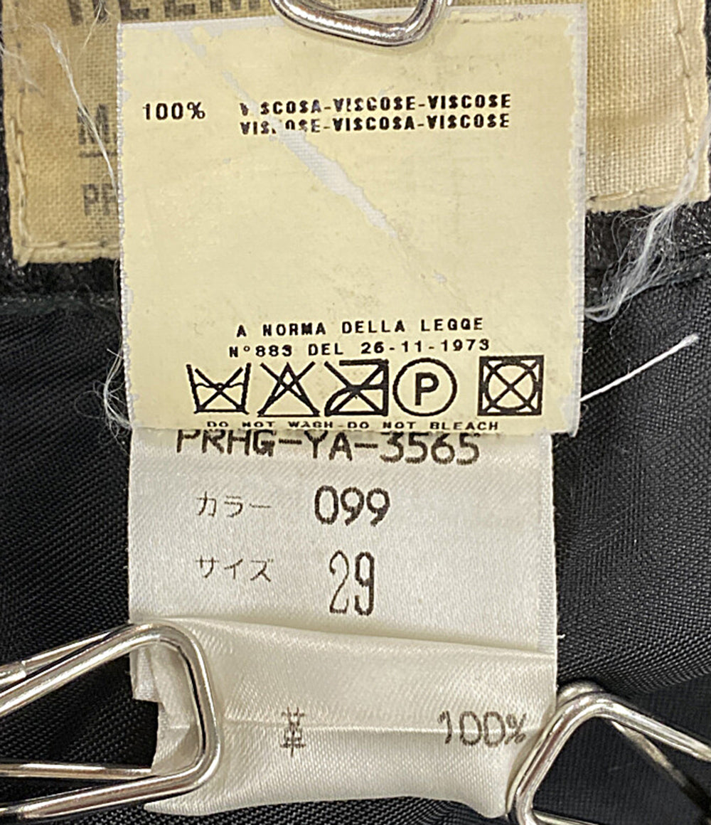 HELMUT LANG レザー5Pパンツ ブラック 1998 メンズ SIZE 29 ヘルムートラング