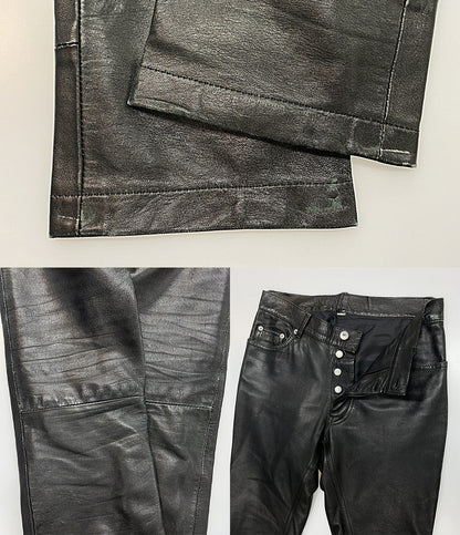 HELMUT LANG レザー5Pパンツ ブラック 1998 メンズ SIZE 29 ヘルムートラング