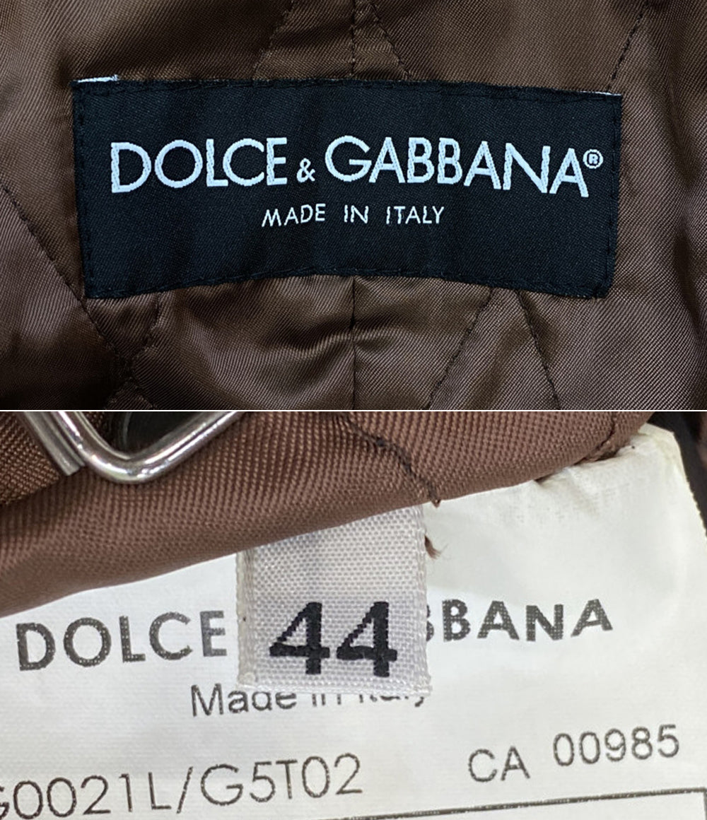 DOLCE ＆ GABBANA ドルチェ＆ガッバーナ アーカイブ レザーコート ムラ染め メンズ SIZE 44