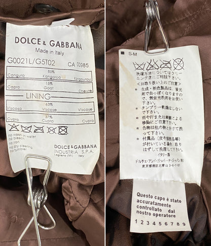 DOLCE ＆ GABBANA ドルチェ＆ガッバーナ アーカイブ レザーコート ムラ染め メンズ SIZE 44